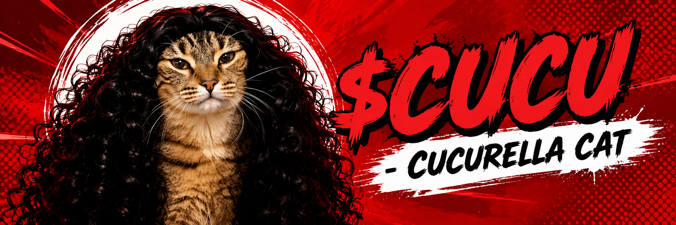 Cucurella Cat banner artwork with $CUCU branding